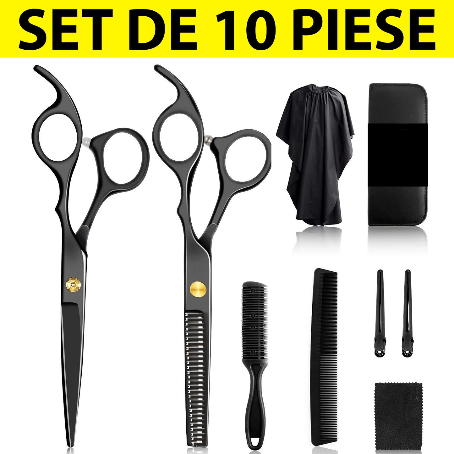 Foarfece profesionale de tuns si filat 10 Piese