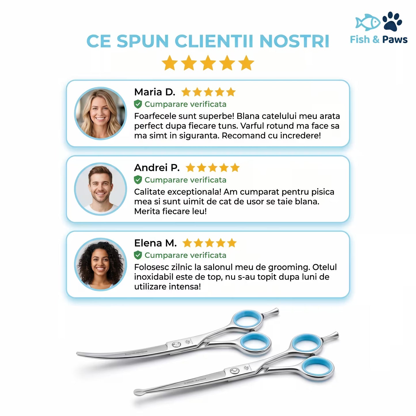 Set 2 foarfece pentru tuns animale