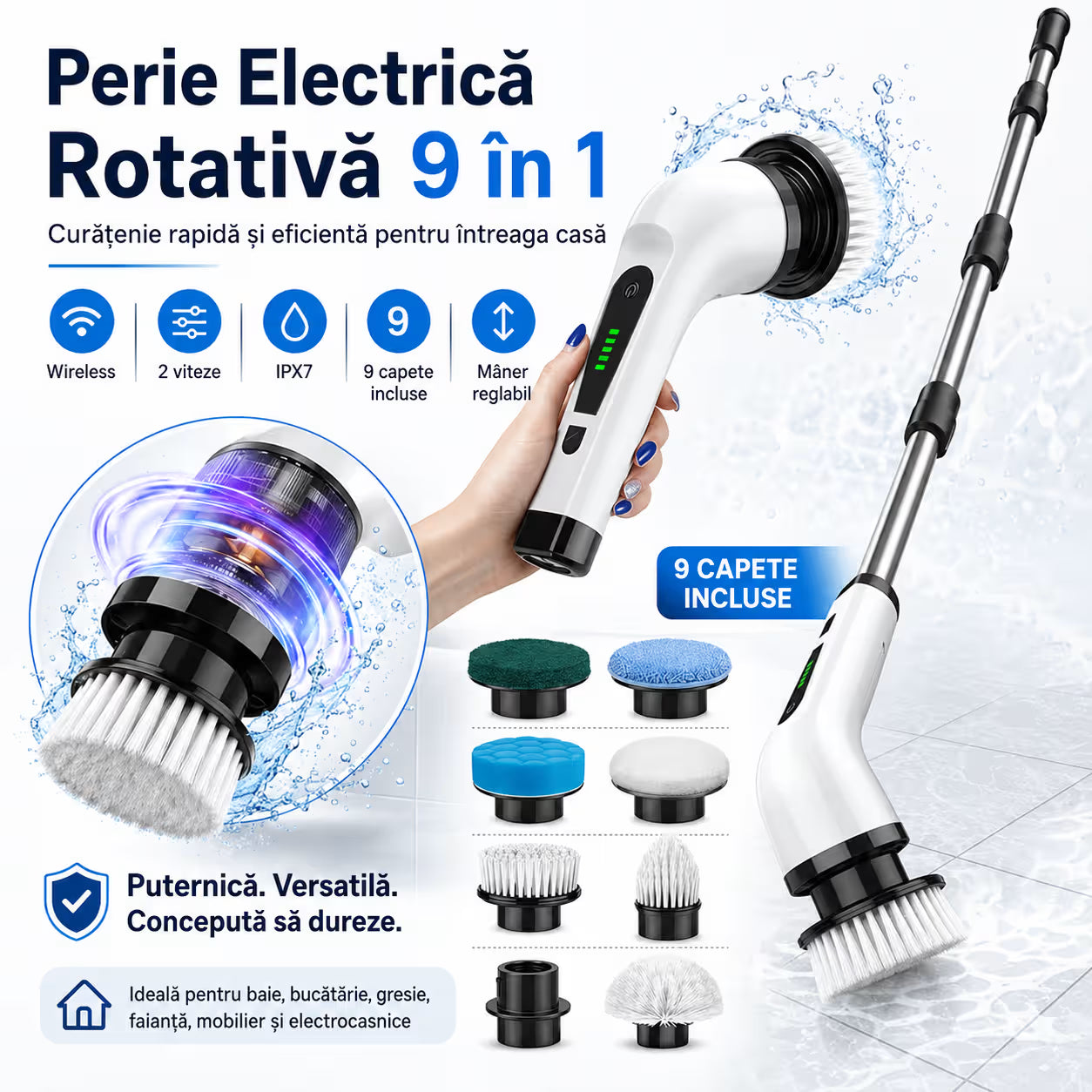 Perie mop rotativ