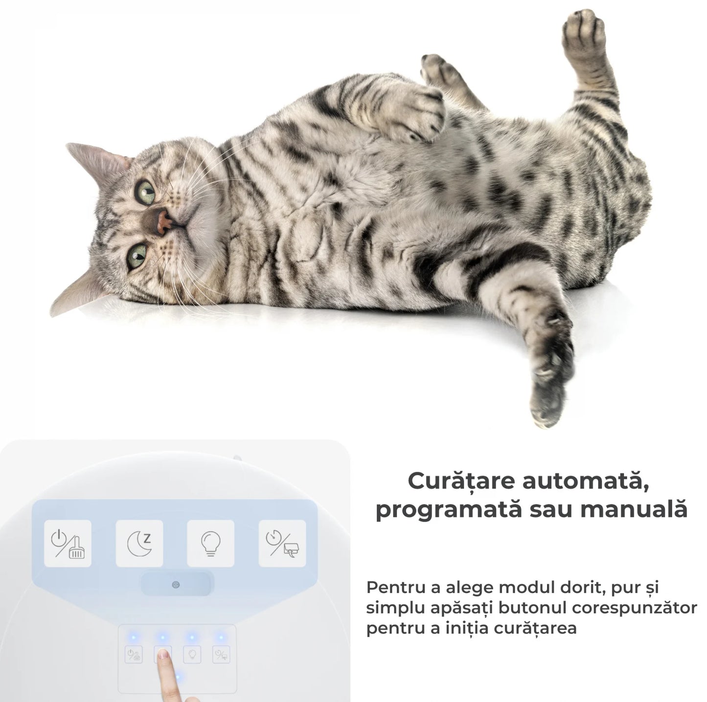 Litiera automata smart pentru pisici