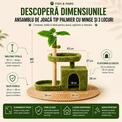 Ansamblu de joaca - palmier 3 loc