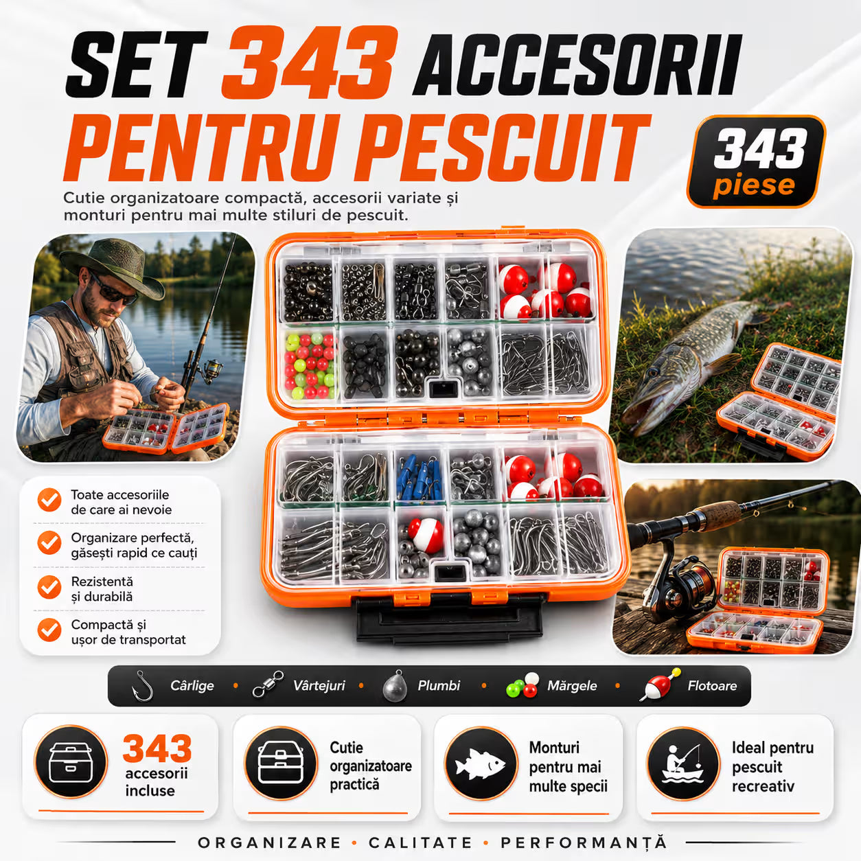 Set 343 accesorii pescuit
