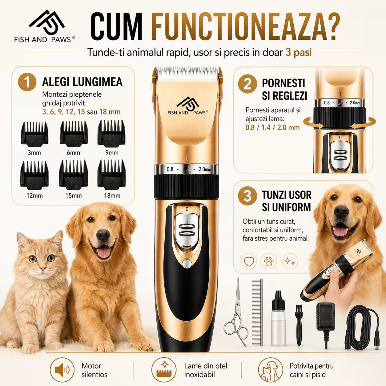 Masina profesionala de tuns animale