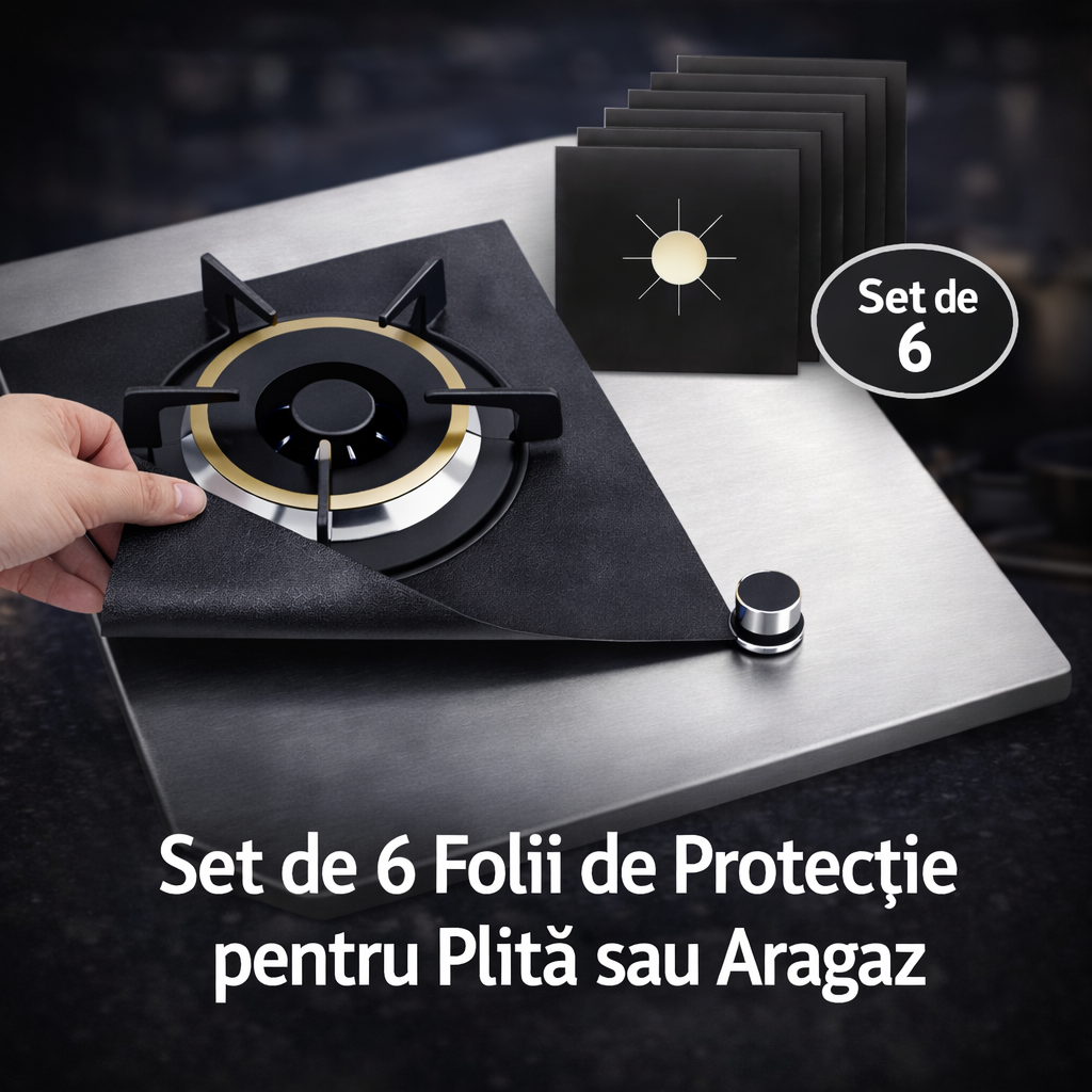 Set de 6 Folii de Protectie pentru Plita sau Aragaz