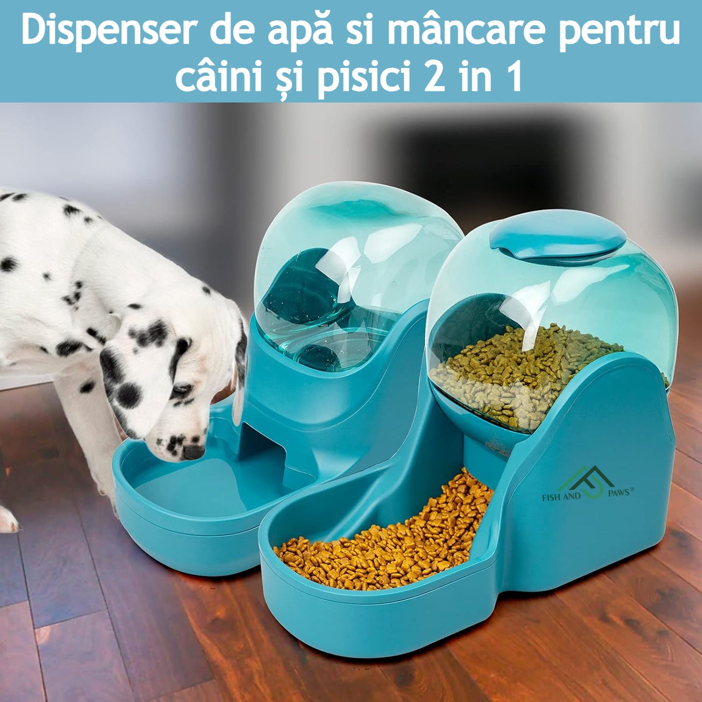 Dispenser de apa si mancare ALBASTRU