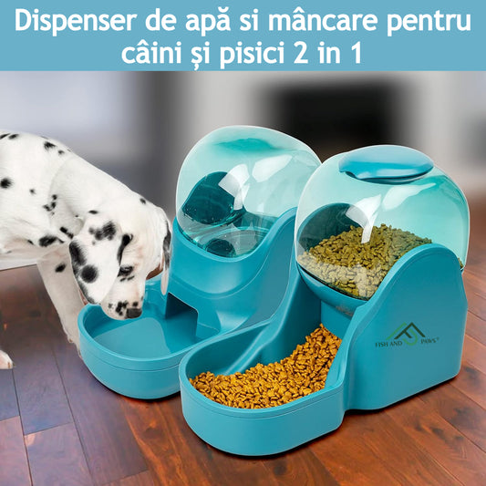 Dispenser de apa si mancare ALBASTRU