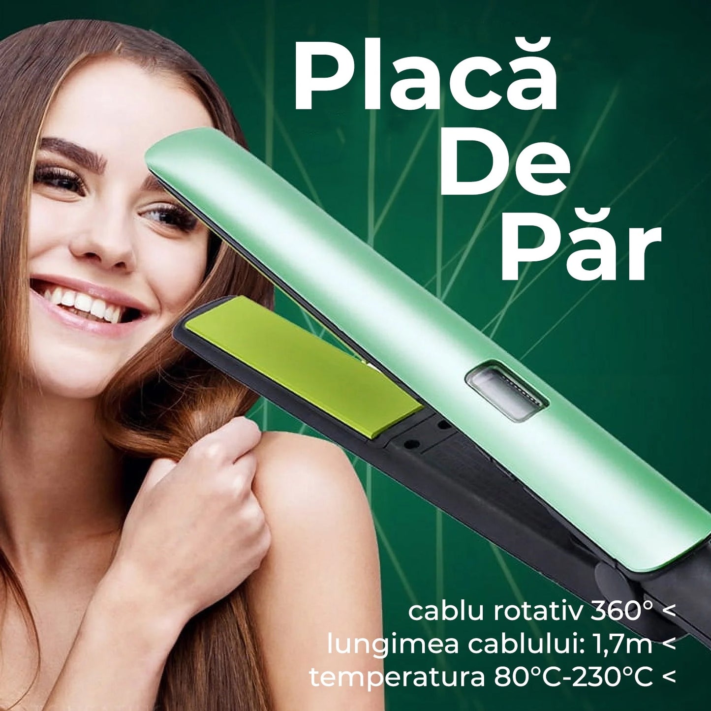 Placa de indreptat parul cu incalzire rapida 0744343586936