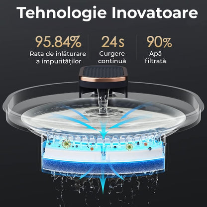 Dispenser apa pentru caini si pisici - ALB NEGRU