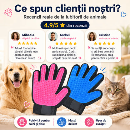 Manusi tip perie pentru animale
