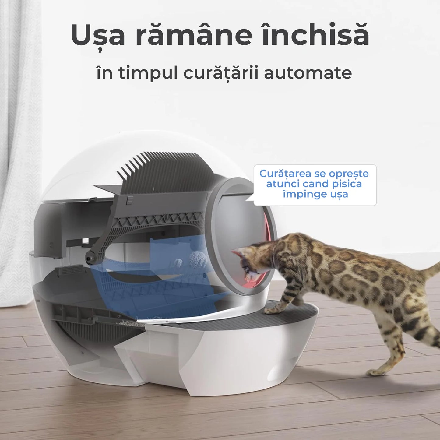 Litiera automata smart pentru pisici
