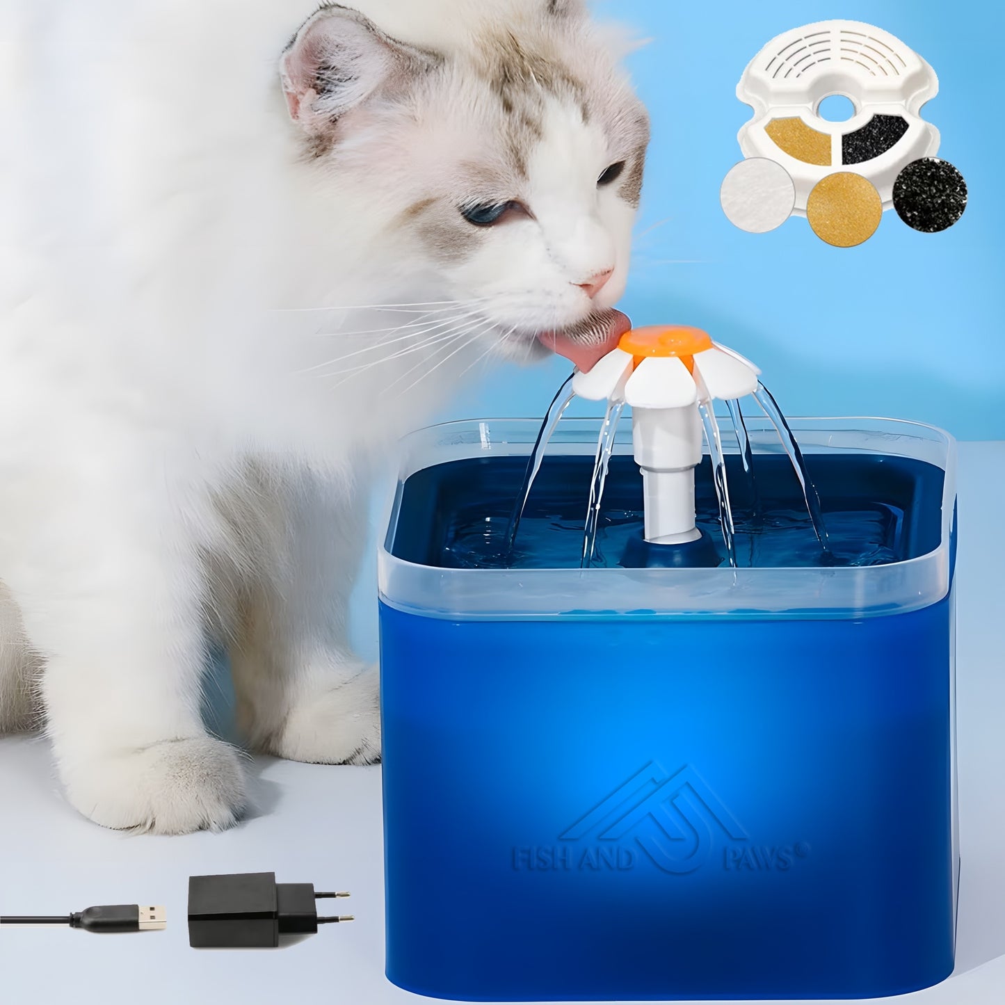 Dispenser de apa tip fantana ultra-sientioasa pentru caini si pisici