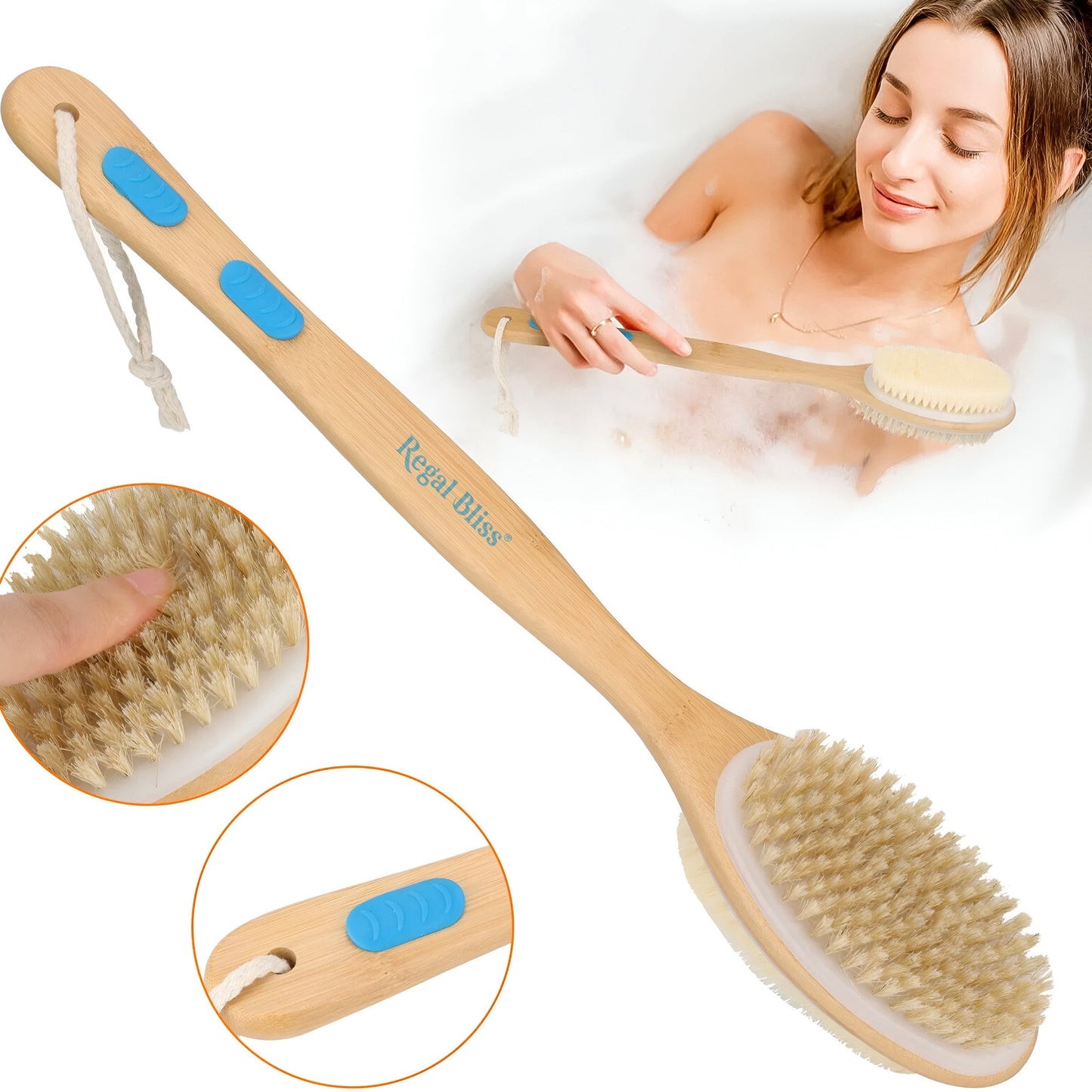 Perie de baie cu perii de silicon