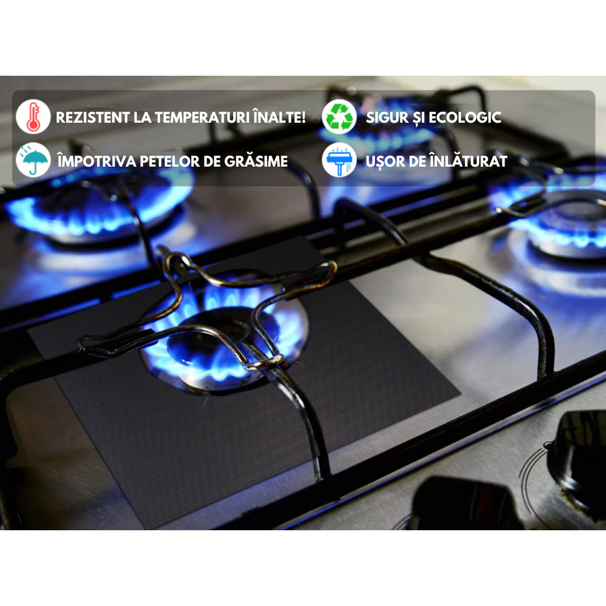 Set de 6 Folii de Protectie pentru Plita sau Aragaz
