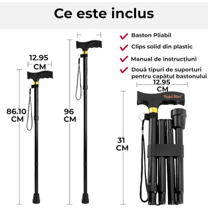 Baston ortopedic de sprijin pliabil