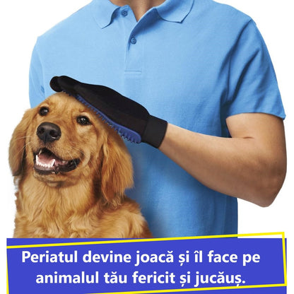Manusi tip perie de ingrijire pentru caini si pisici