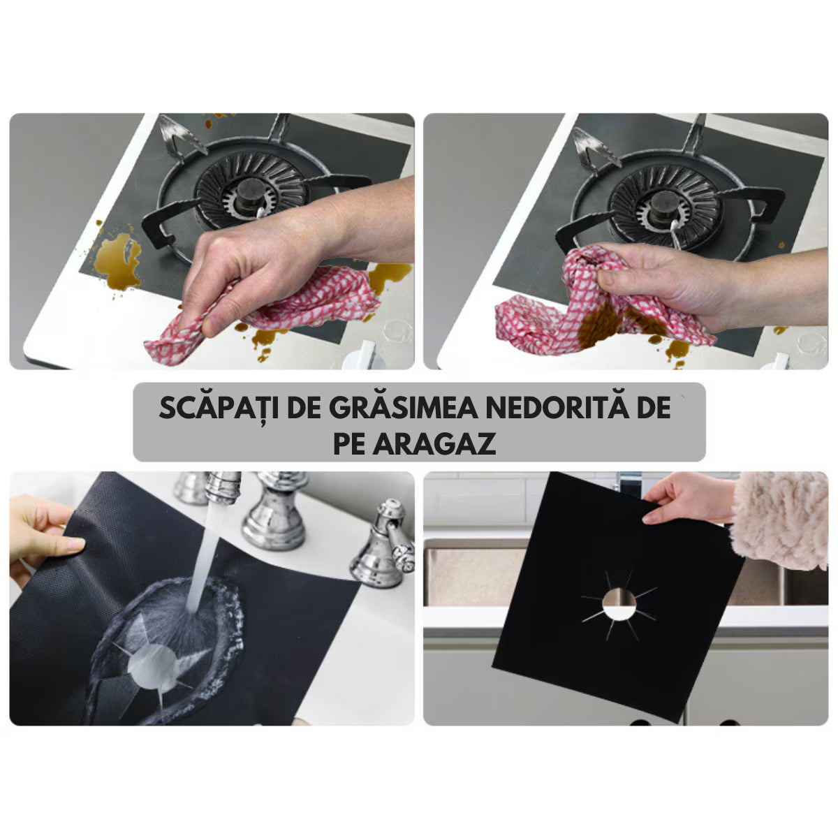 Set de 6 Folii de Protectie pentru Plita sau Aragaz