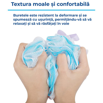 Bureti de baie pentru exfoliere si masaj corporal