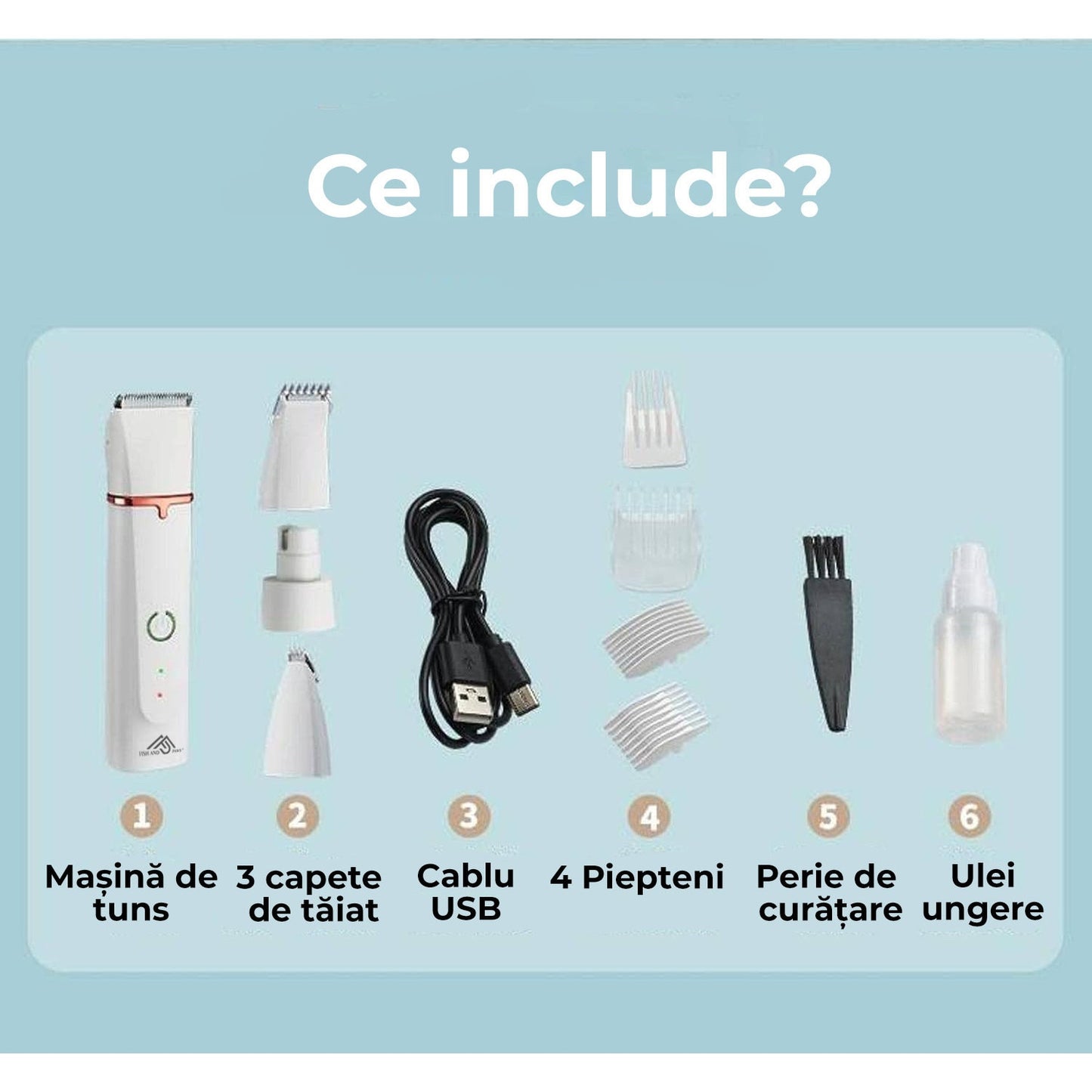 Trimmer profesional de tuns animale