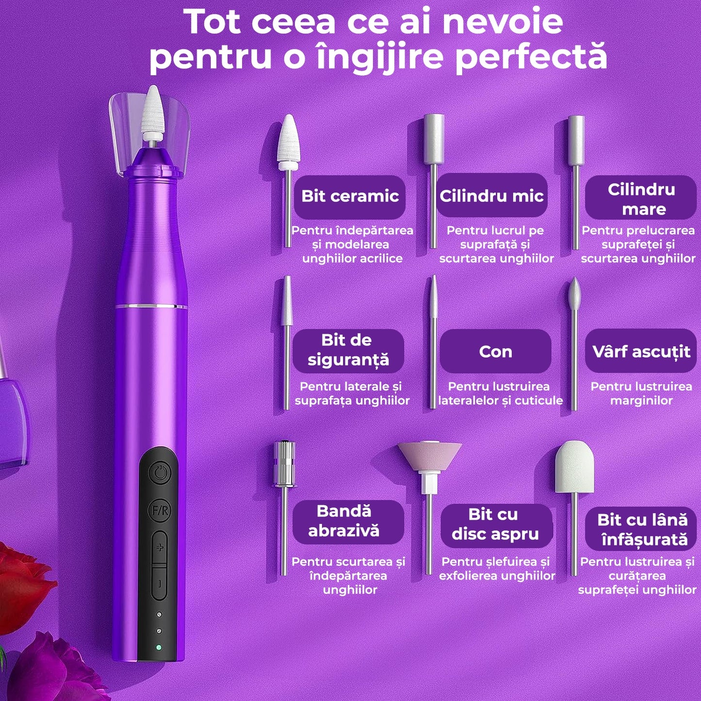 Freza electrica pentru unghii