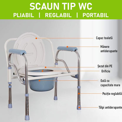 Scaun WC - Pliabil și Reglabil