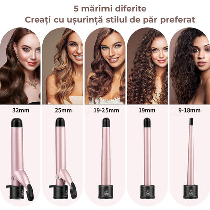 Ondulator de par pentru bucle cu invelis ceramic