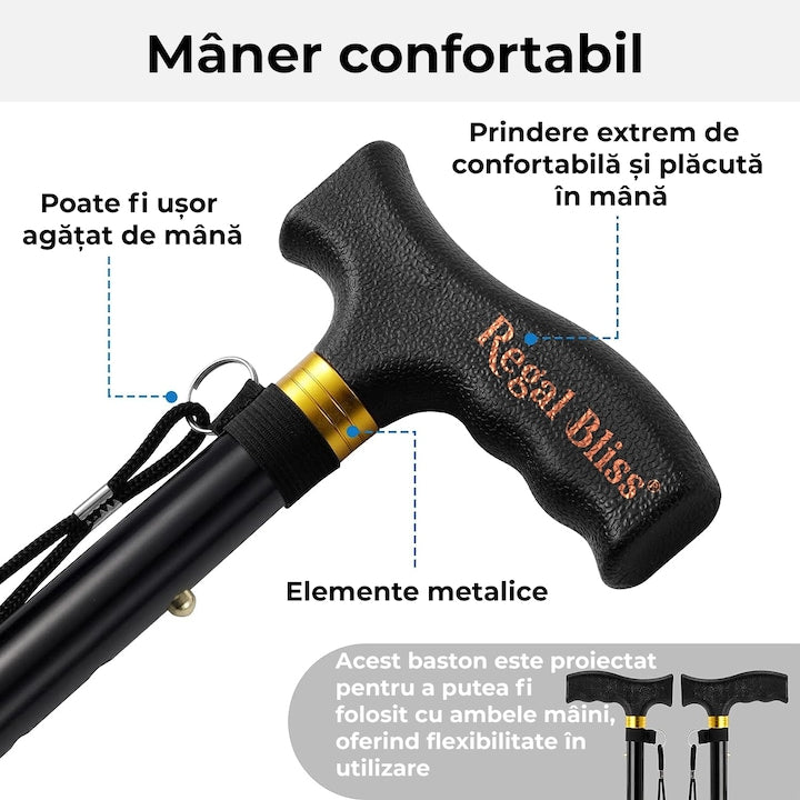 Baston ortopedic de sprijin pliabil