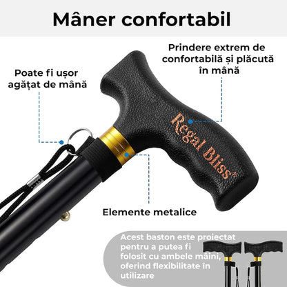 Baston ortopedic de sprijin pliabil