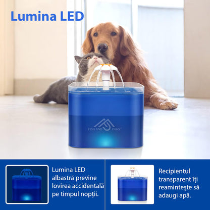 Dispenser de apa tip fantana ultra-sientioasa pentru caini si pisici