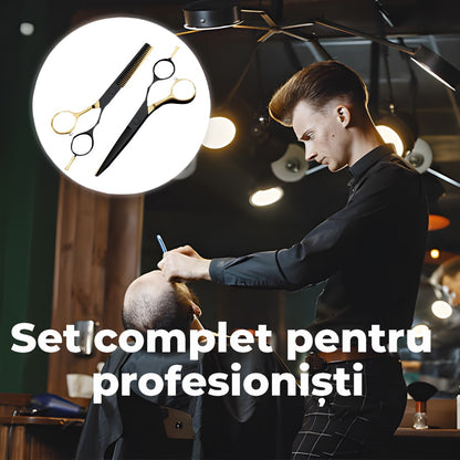 Foarfece profesionale de tuns si filat 11 piese