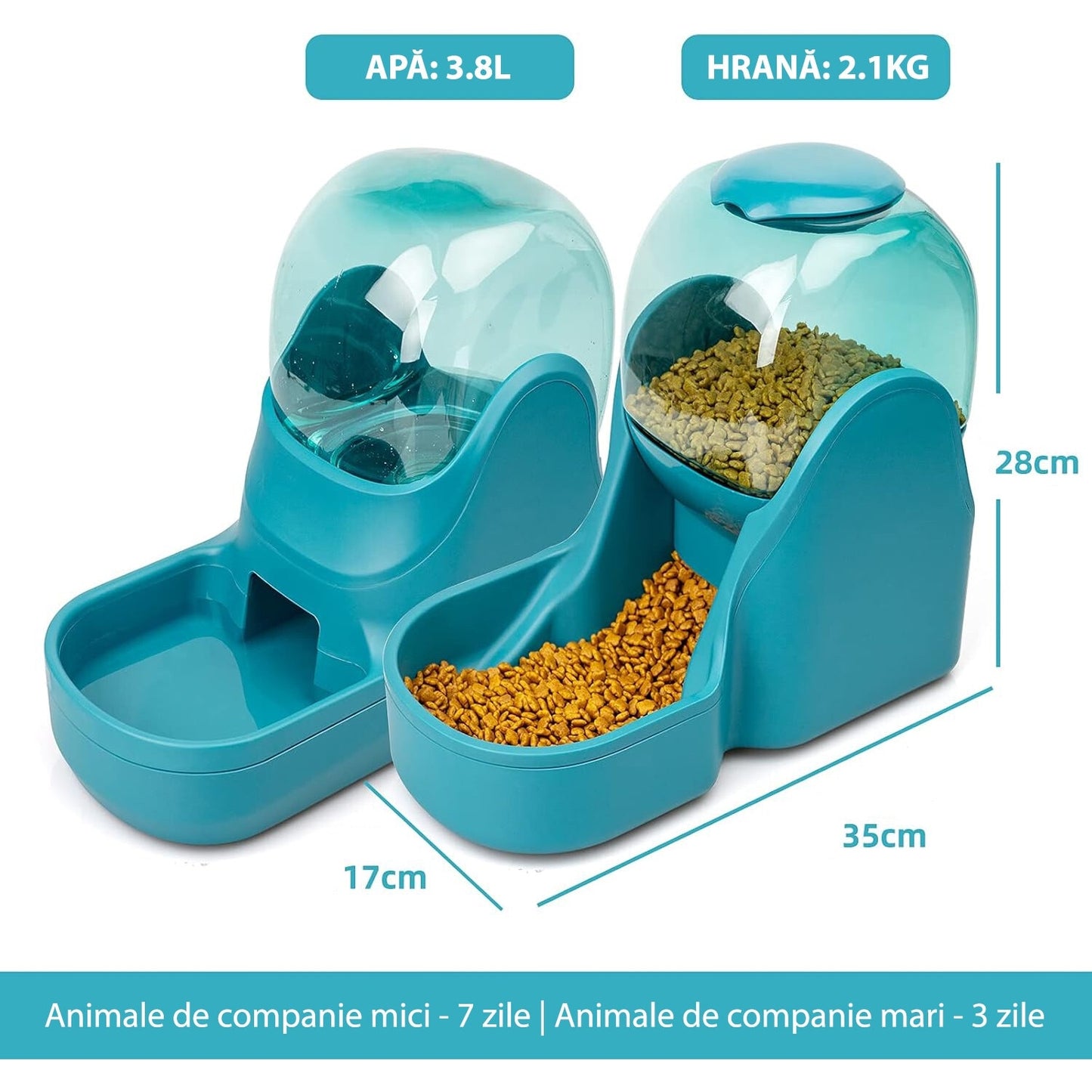 Dispenser de apa si mancare ALBASTRU