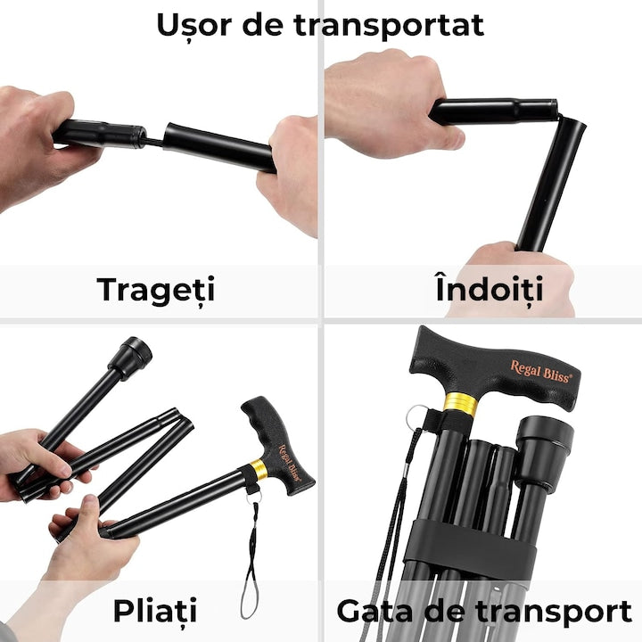 Baston ortopedic de sprijin pliabil