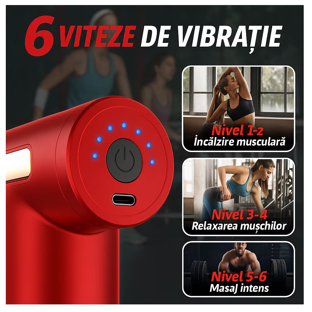 Aparat pentru masaj profesional tip pistol