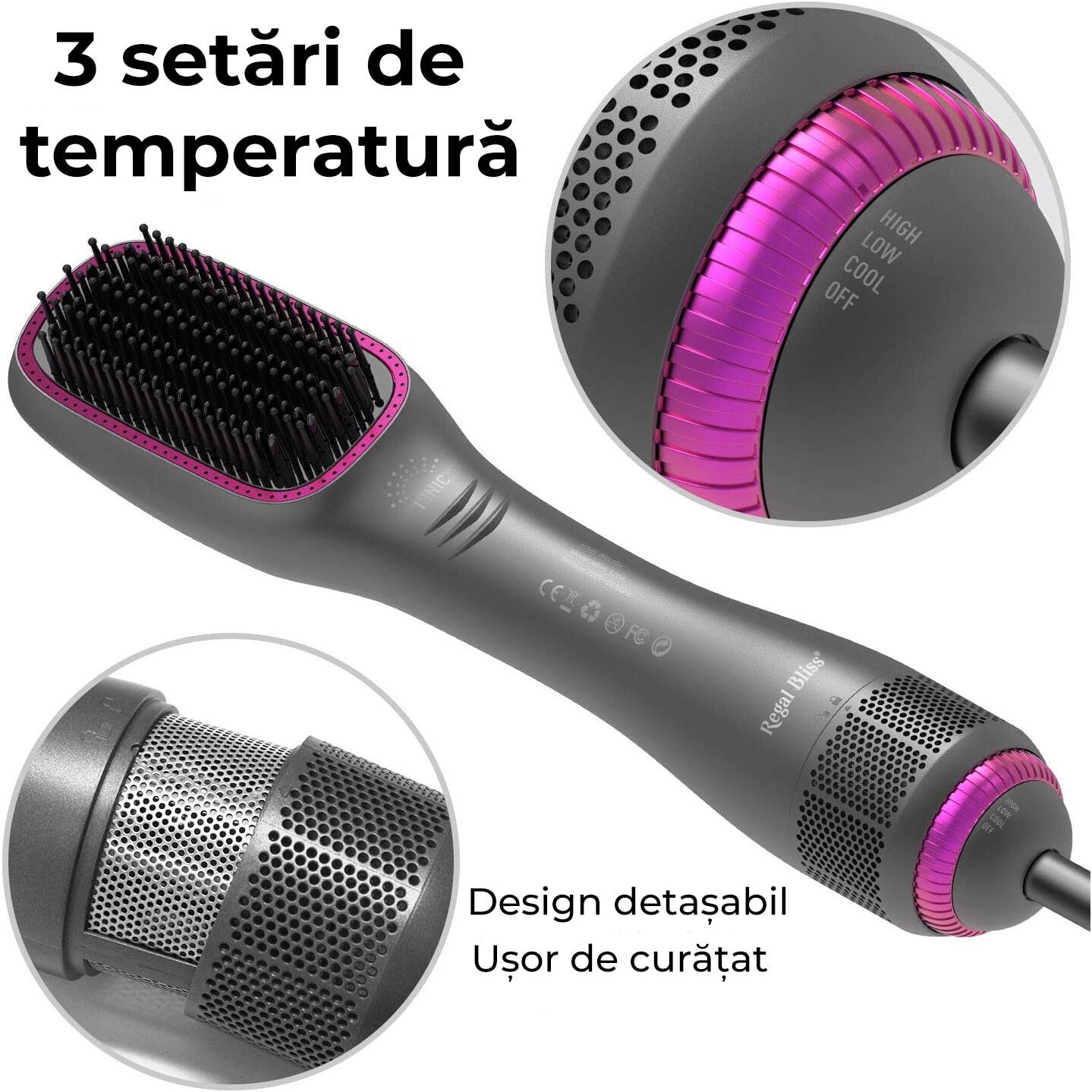 Perie electrica de par 4-in-1