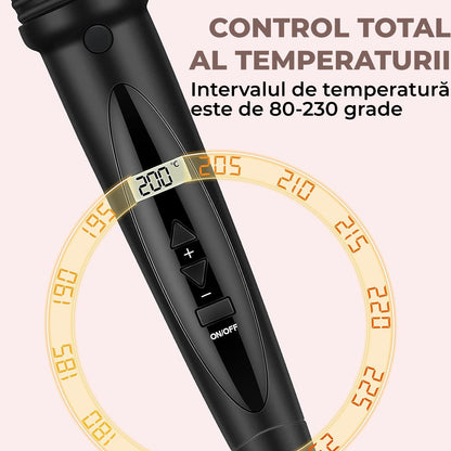 Ondulator de par pentru bucle cu invelis ceramic