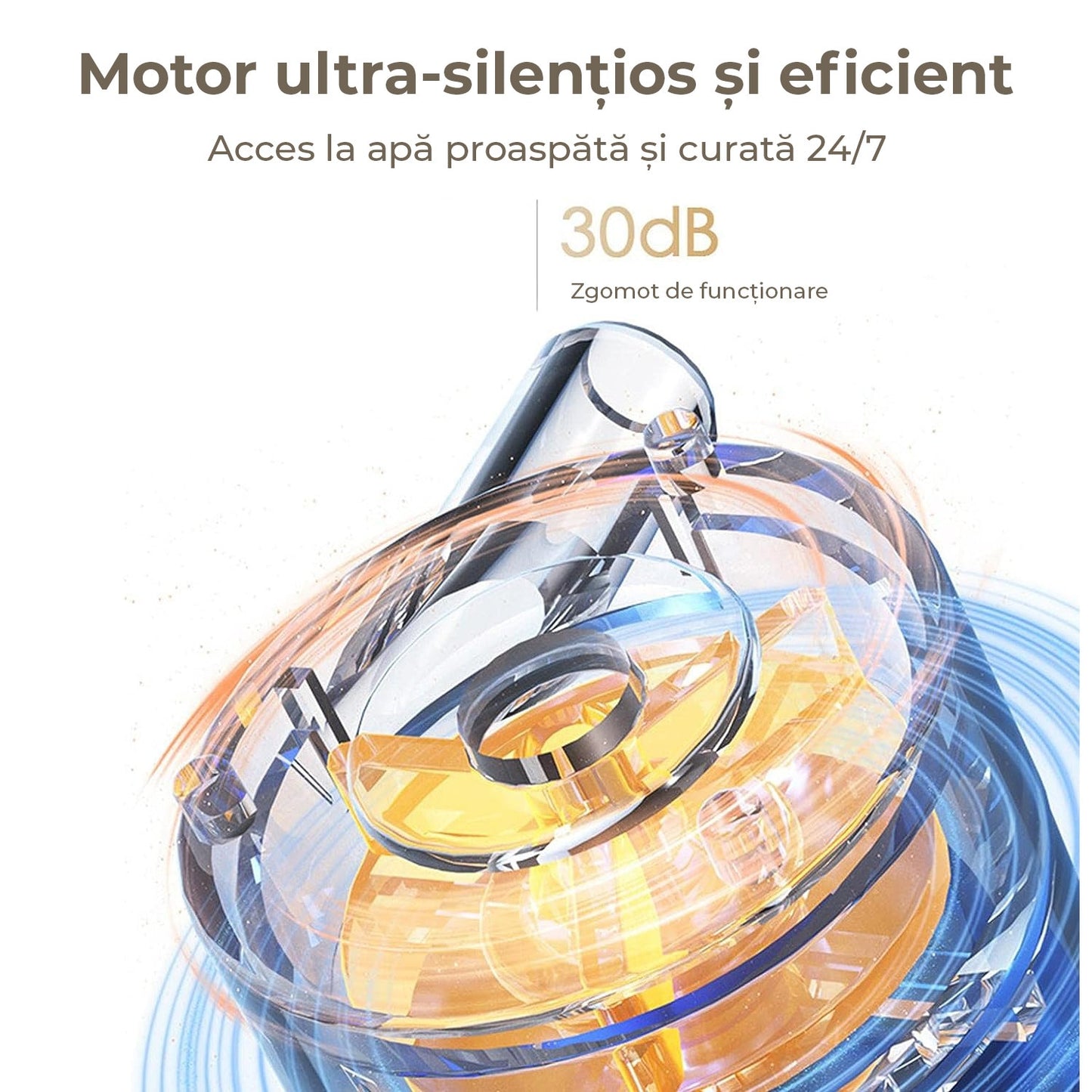 Dispenser apa pentru caini si pisici - ALB NEGRU