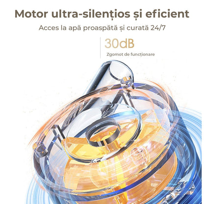 Dispenser apa pentru caini si pisici - ALB NEGRU