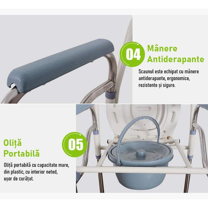 Scaun WC - Pliabil și Reglabil