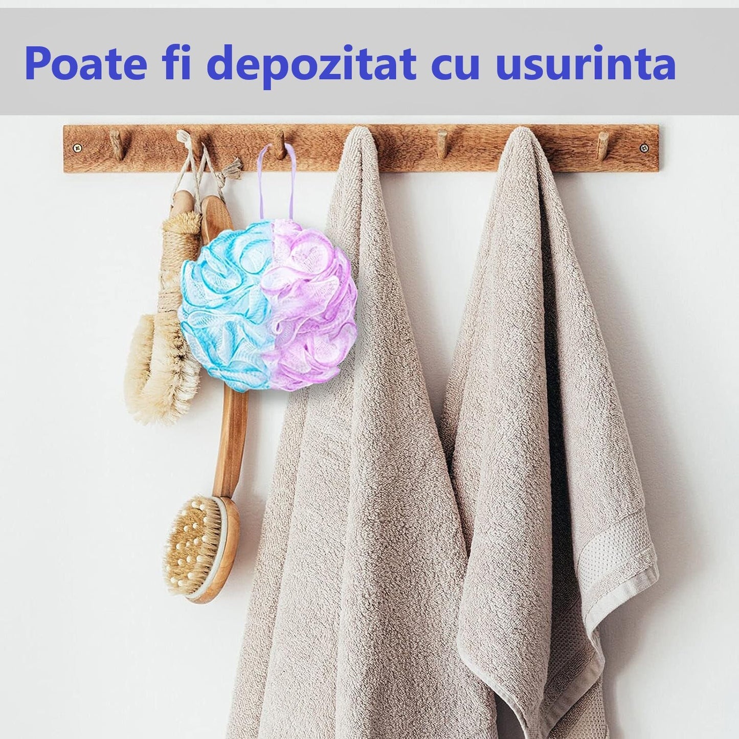 Bureti de baie pentru exfoliere si masaj corporal