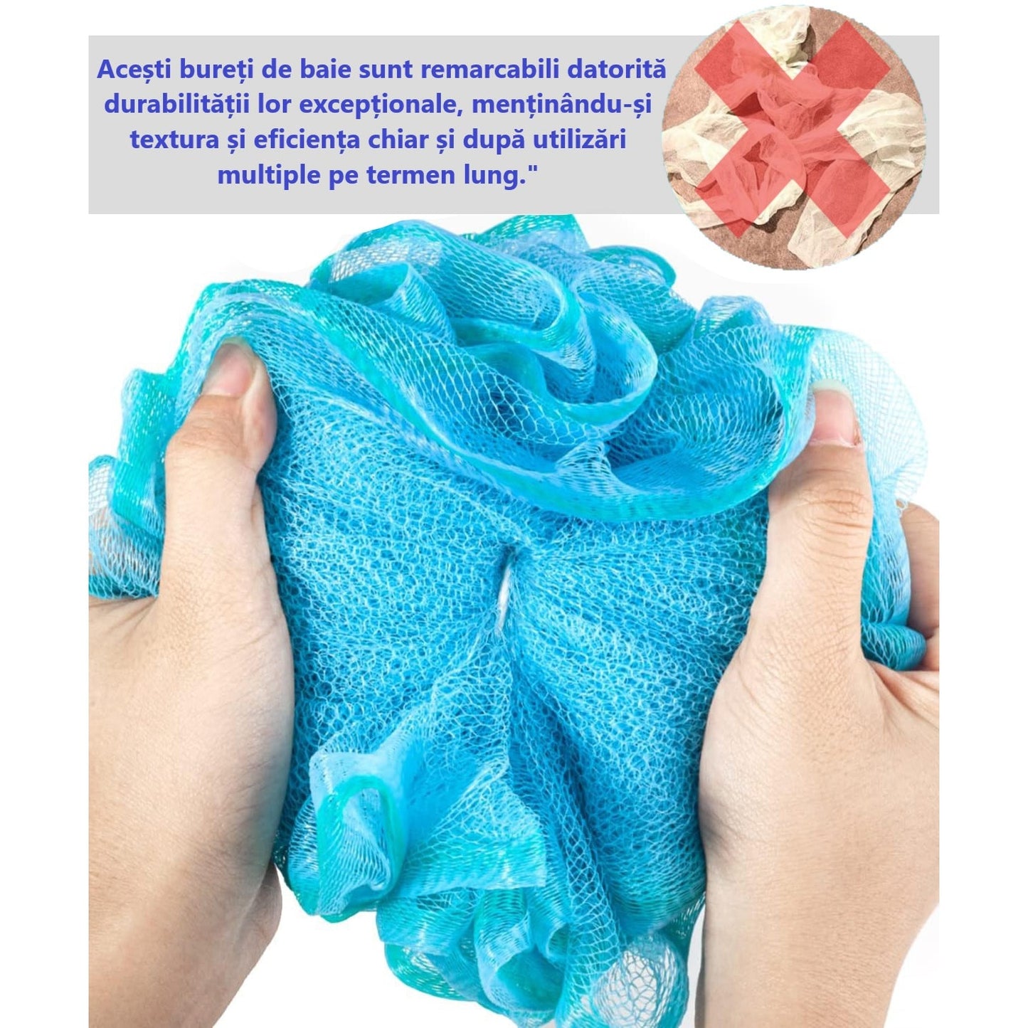 Bureti de baie pentru exfoliere si masaj corporal