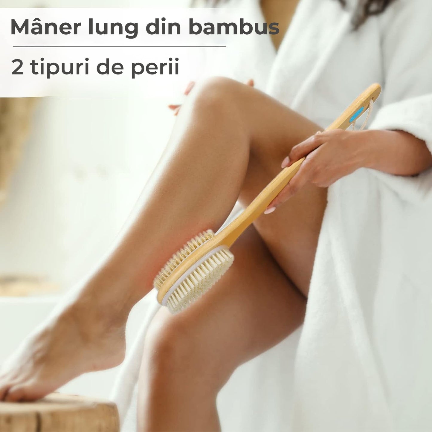 Perie de baie cu perii de silicon