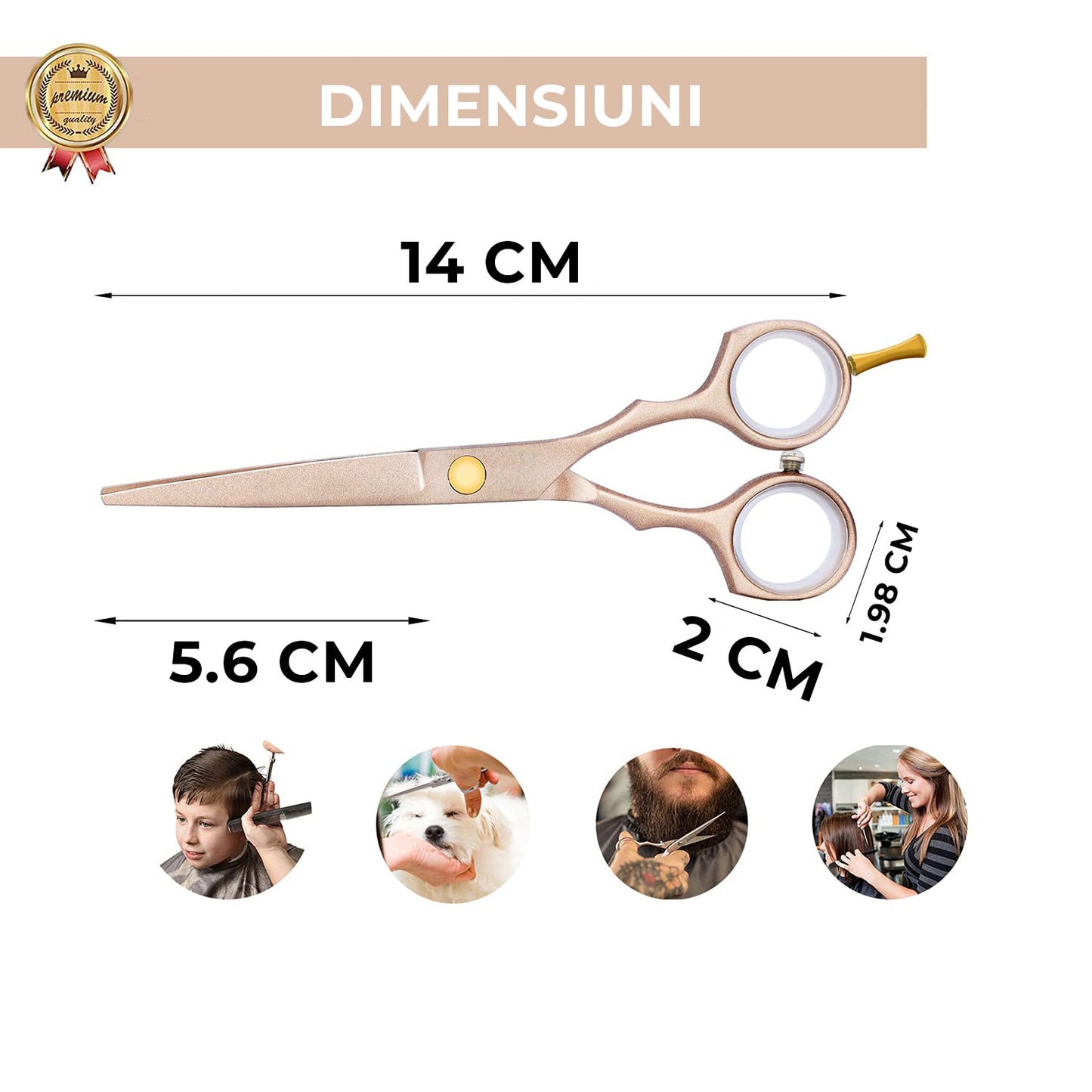 Foarfece profesionale de tuns si filat 8 piese