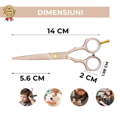 Foarfece profesionale de tuns si filat 8 piese