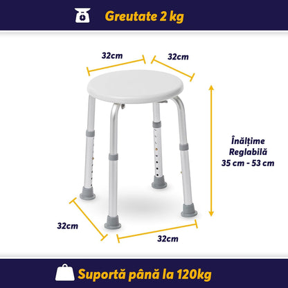 Scaun de baie sau dus portabil si antiderapant