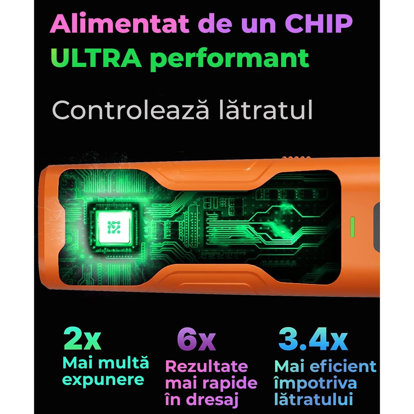 Dispozitiv anti-latrat pentru caini