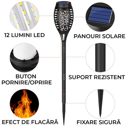 Set de 6 Lampi Solare pentru Exterior