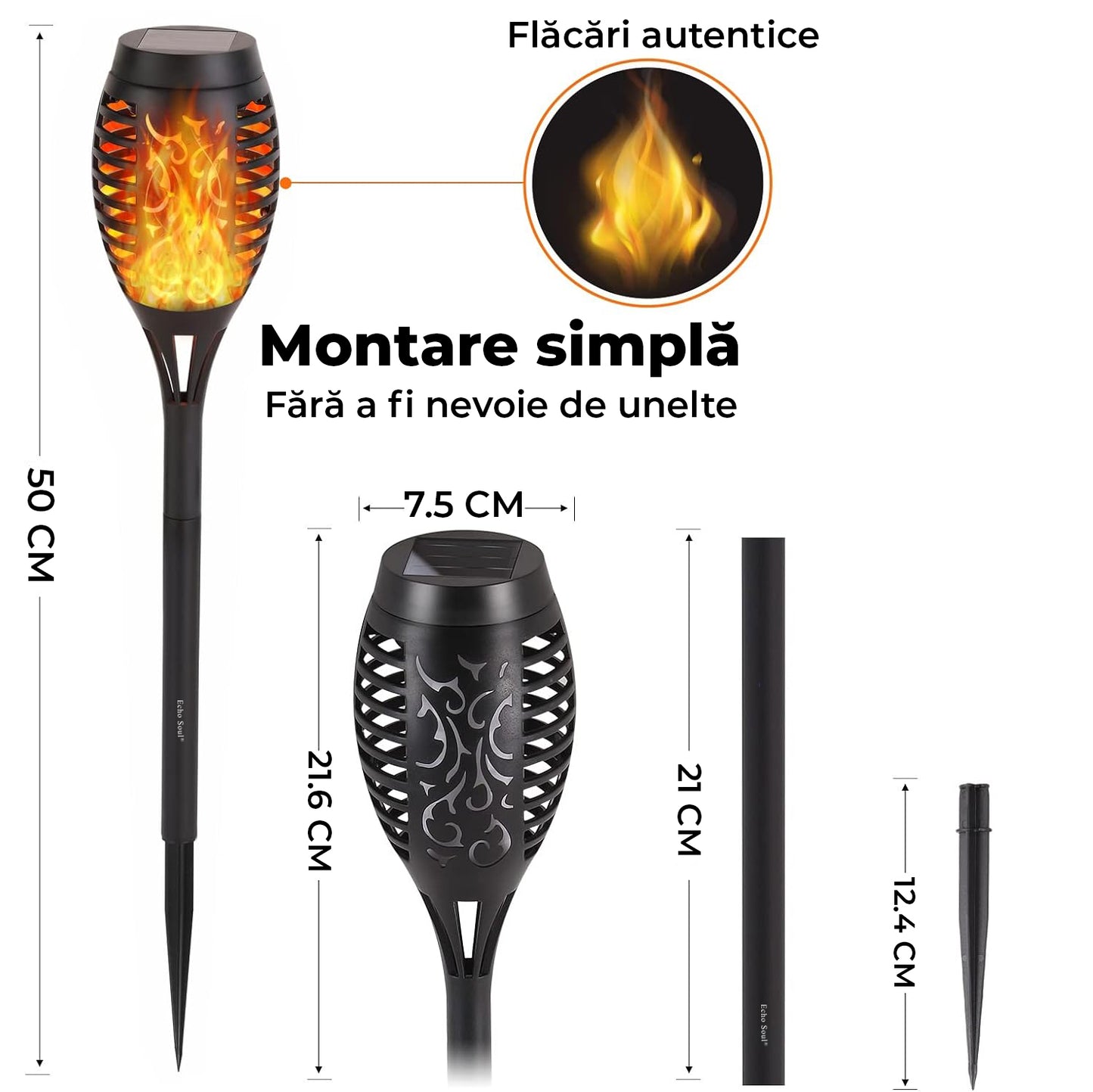 Set de 6 Lampi Solare pentru Exterior